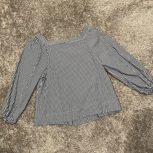 Womens off shoulder stripe top